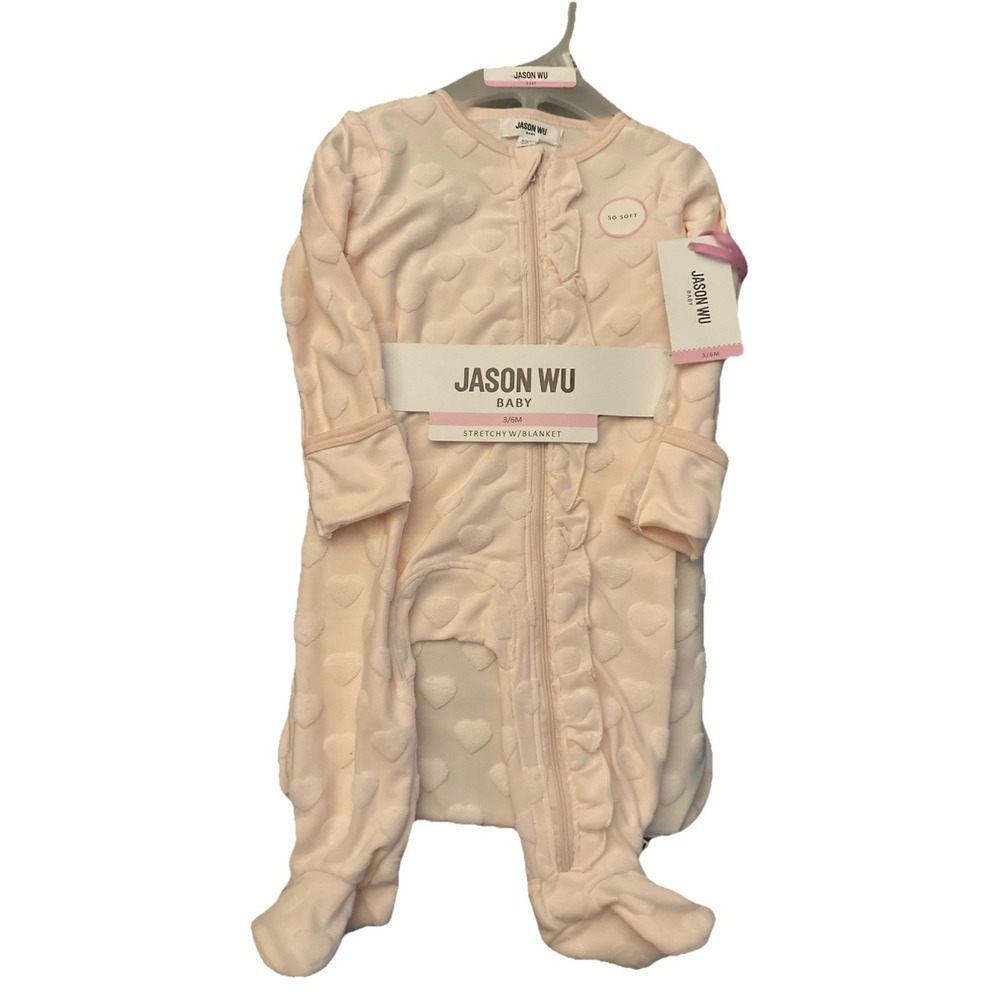 Jason Wu BABY 3/6 Months Pink One Piece w Blanket NWT‎ Shower Gift $44